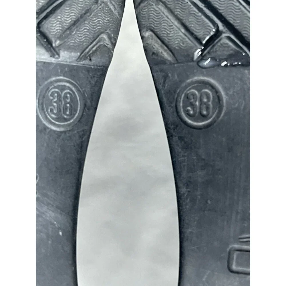 Dansko Patent Leather Clogs Metallic Silver & Black Mules Slip-Ons Size 38 - Picture 10 of 10